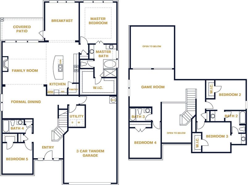 Segovia Floor Plan Layout in The Colony 55, Bastrop | Sitterle Homes