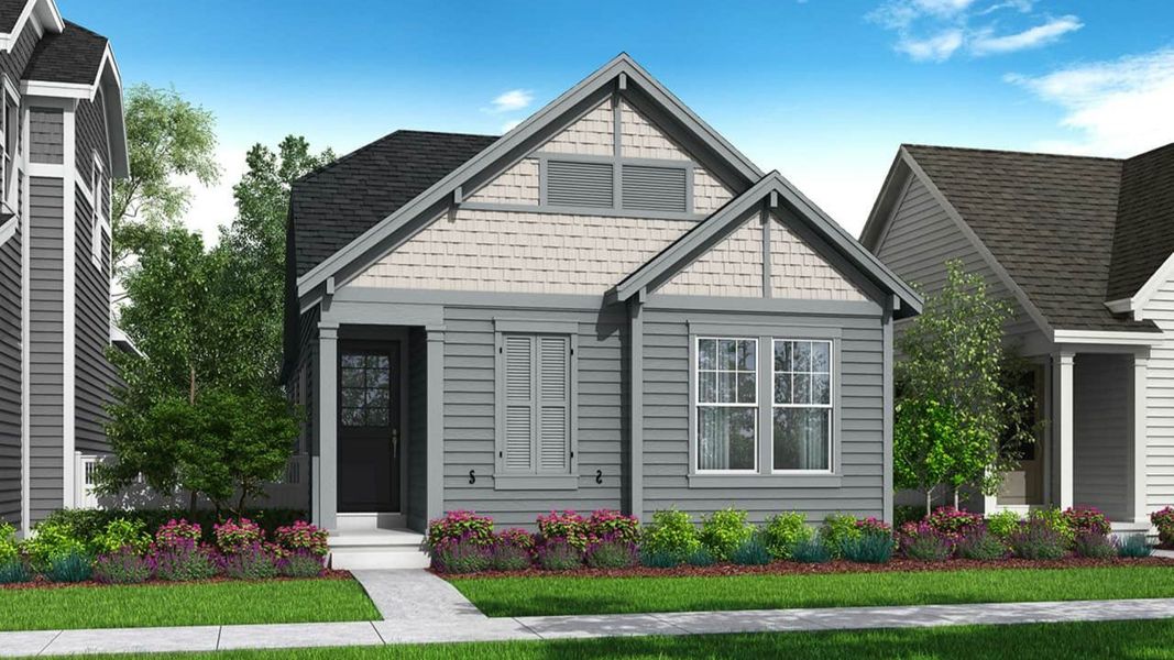 Representative exterior photo of a completed home built from the Breckenridge by Brightland Homes in Westerly, Erie, CO (Image 2). Representative exterior photo of a completed home built from the Breckenridge by Brightland Homes in Westerly, Erie, CO (Image 2).