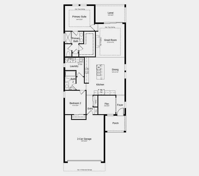 2D floor plan layout for the Alta by Taylor Morrison in Esplanade at Wellen Park, Englewood, FL (Image 5).