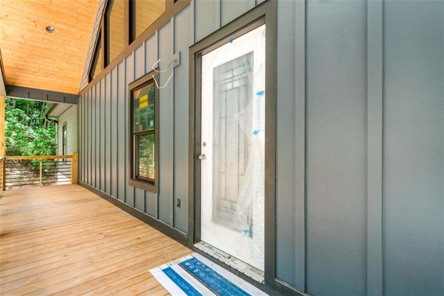 Exterior details and patio area of a home in , Ellijay (Image 8).