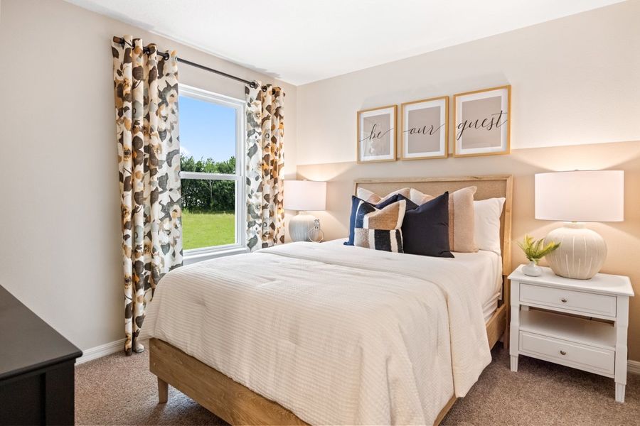 Spacious secondary bedrooms