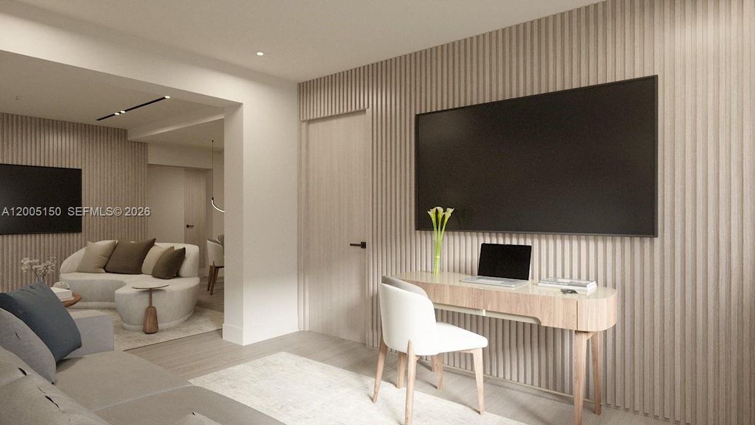 Furnished interior view inside a new home in , Miami Beach (Image 4).