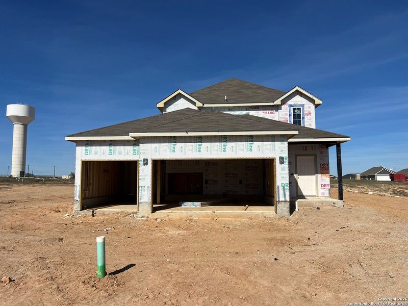 In-progress construction of a new home in Hickory Ridge, Elmendorf, TX (Image 34).