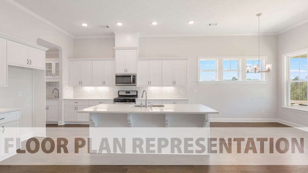 Representative furnished interior of a home built from the Crestwood by Ivey Homes in Windsor, North Augusta (Image 4).
