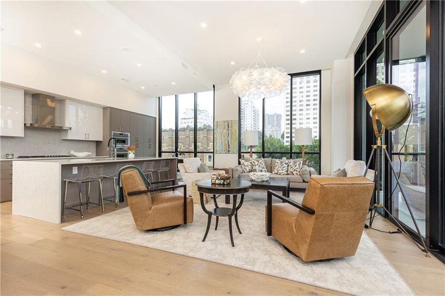 Furnished interior view inside a new home in , Atlanta (Image 15).