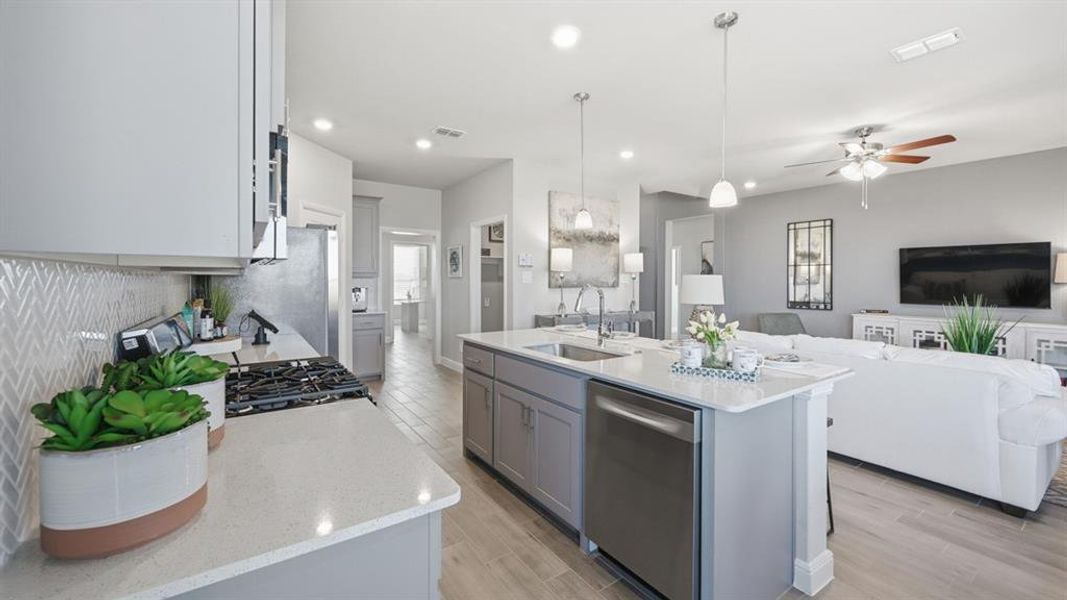 Furnished interior view inside a new home in Eagle Creek, Denton (Image 36).