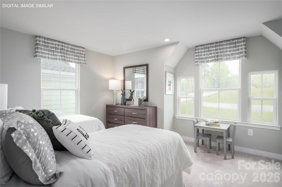 Oversized secondary bedrooms with plenty of space for guests, family, or flexible use. Oversized secondary bedrooms with plenty of space for guests, family, or flexible use.