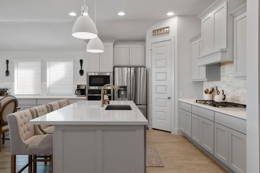 Furnished interior view inside a new home in The Colony 60', Bastrop (Image 26).