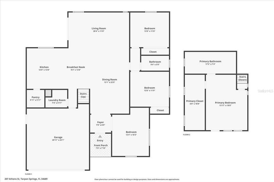 2D floor plan layout of this home in , Tarpon Springs, FL (Image 5).