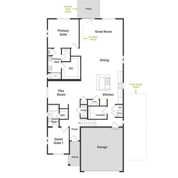 2D floor plan layout of this home in The Reserve at Green Valley Ranch, Aurora, CO (Image 2). 2D floor plan layout of this home in The Reserve at Green Valley Ranch, Aurora, CO (Image 2).
