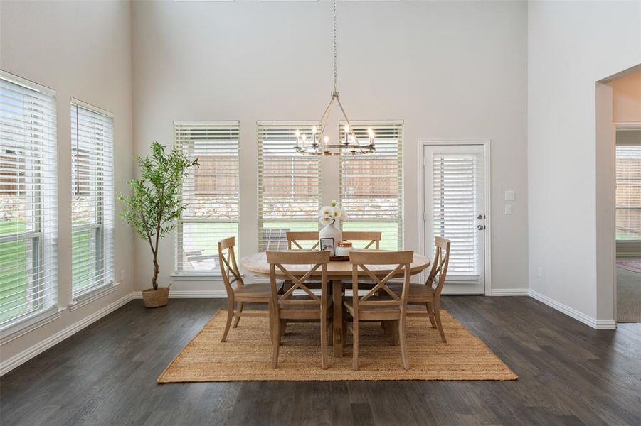 Furnished interior view inside a new home in , Oak Point (Image 13). Furnished interior view inside a new home in , Oak Point (Image 13).