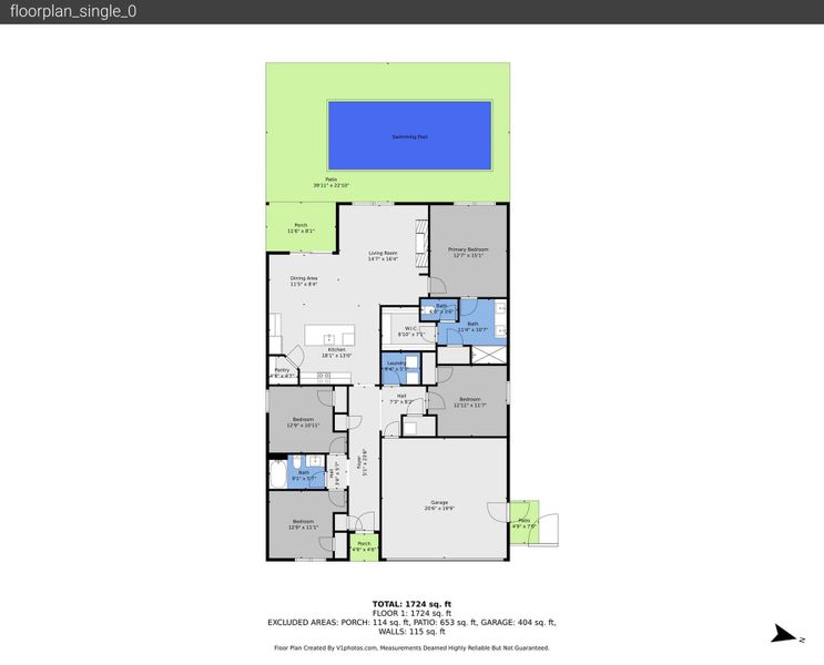 2D floor plan layout of this home in , Port St. Lucie, FL (Image 3).