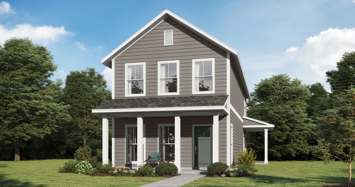 Representative exterior photo of a completed home built from the Josephine by Peachtree Building Group in The Cottages at East Lanier, Fayetteville, GA (Image 1). Representative exterior photo of a completed home built from the Josephine by Peachtree Building Group in The Cottages at East Lanier, Fayetteville, GA (Image 1).