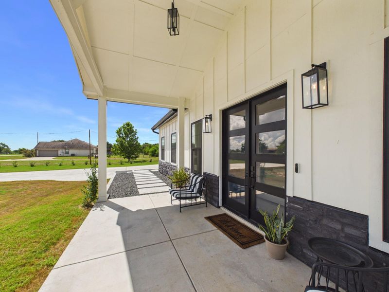 Exterior details and patio area of a home in , Sealy (Image 3).