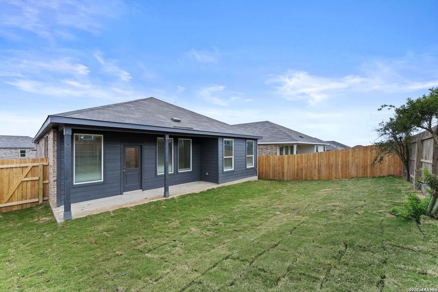 Exterior details and patio area of a home in Grace Valley, Cibolo (Image 2).