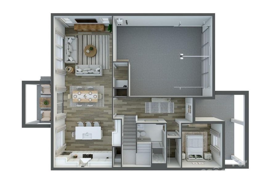 Alton Creek | The Maxwell | Floor Plan Rendering *actual finishes and structural options vary on this home