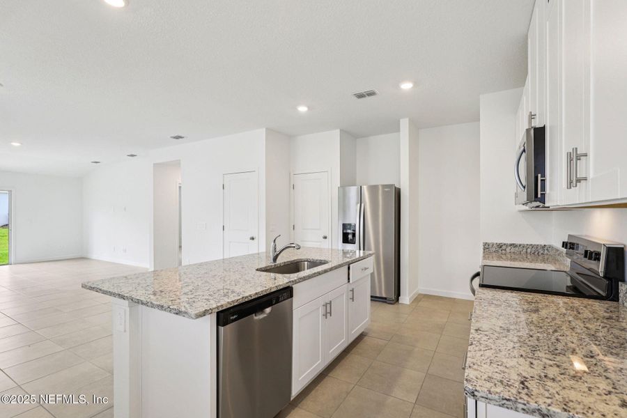 Furnished interior view inside a new home in Kings Crossing, Jacksonville (Image 9). Furnished interior view inside a new home in Kings Crossing, Jacksonville (Image 9).