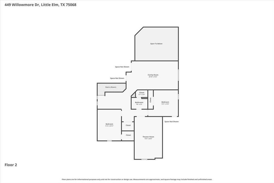2D floor plan layout of this home in , Little Elm, TX (Image 5).