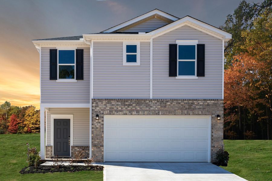 Representative exterior photo of a completed home built from the Dallas by Meritage Homes in Pleasant Brook, Piedmont, SC (Image 16).