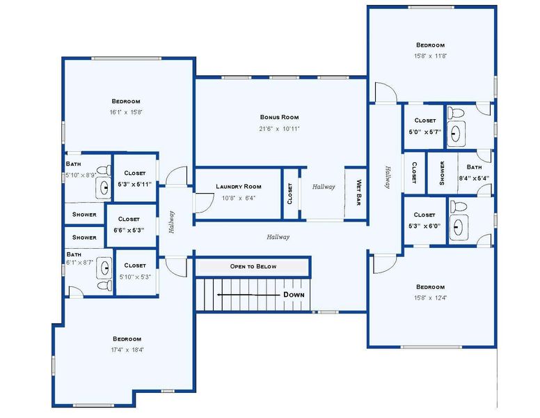 2D floor plan layout of this home in , Charlotte, NC (Image 6).