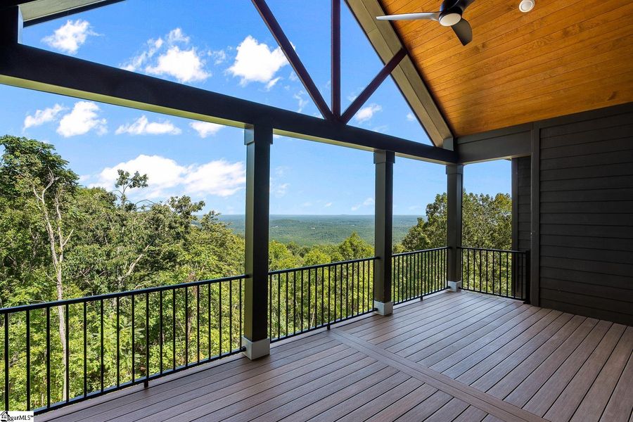 Exterior details and patio area of a home in Greenville County Homes, Landrum (Image 20).