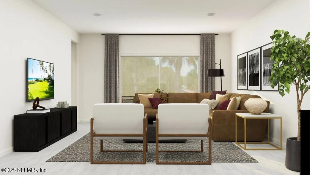 Furnished interior view inside a new home in Silver Meadows at SilverLeaf: Silver Meadows 50s, St. Augustine (Image 11).