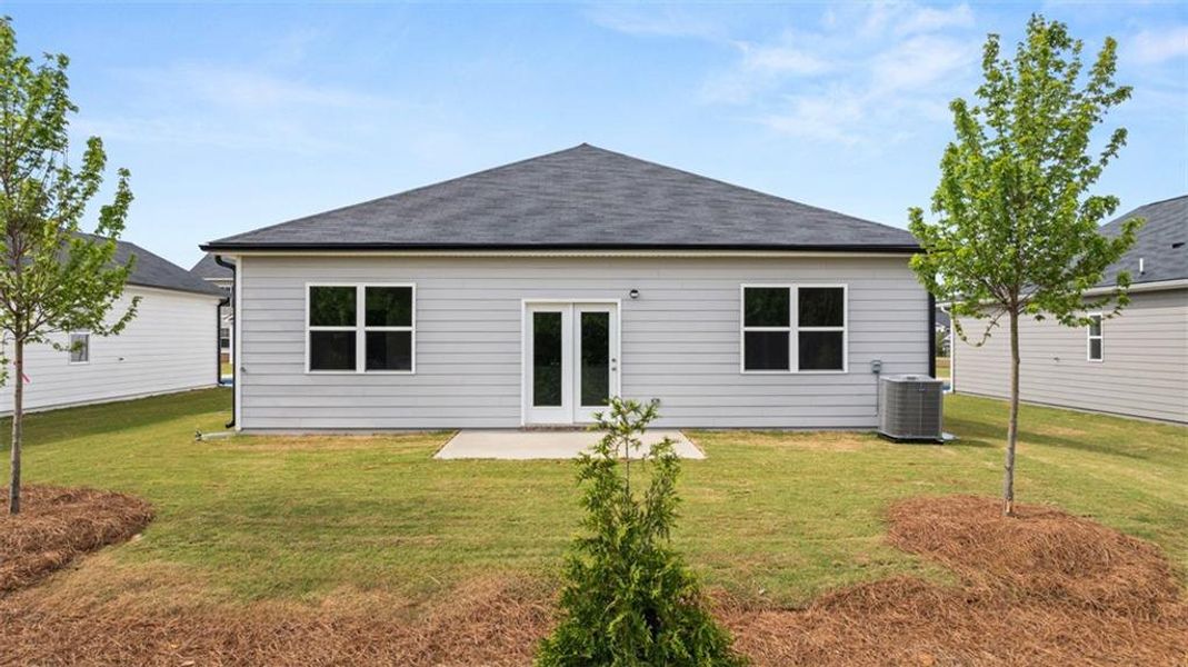 Exterior details and patio area of a home in Champion's Run, Lithonia (Image 26).