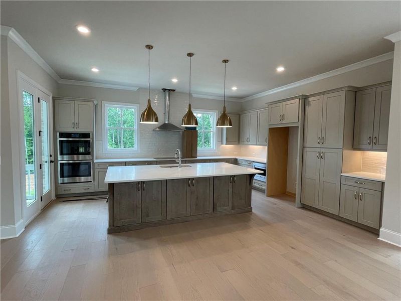 Furnished interior view inside a new home in Waterside Single Family, Peachtree Corners (Image 9). Furnished interior view inside a new home in Waterside Single Family, Peachtree Corners (Image 9).