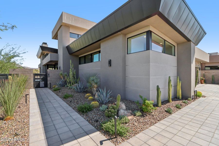 Exterior Path to Entry and Courtyard