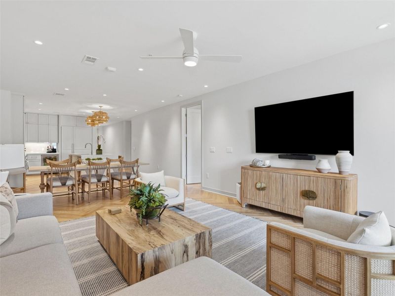 Living area is bathed in natural light Living area is bathed in natural light