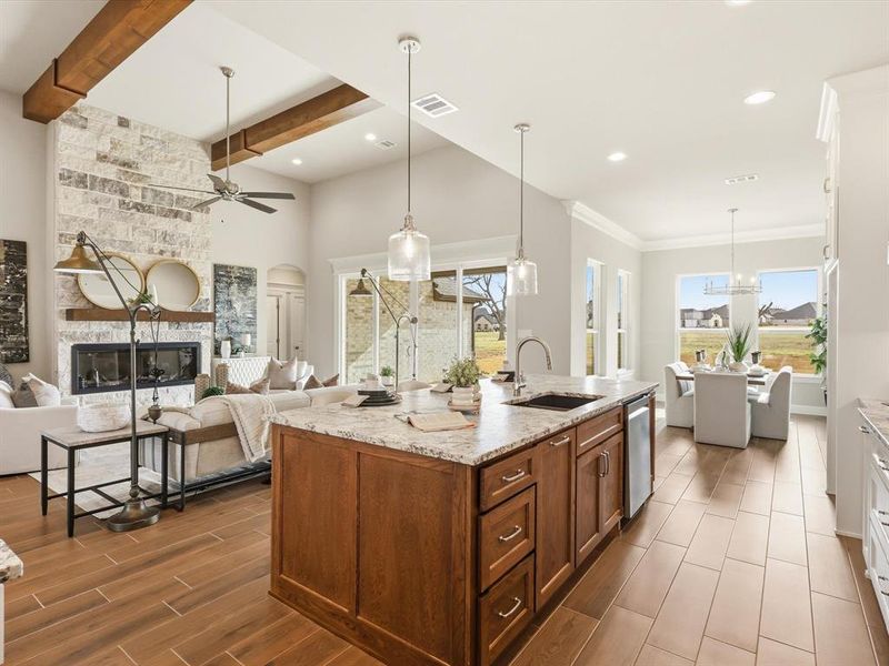 Furnished interior view inside a new home in , Granbury (Image 26).