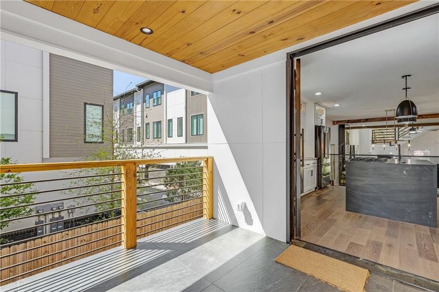 Exterior details and patio area of a home in , Atlanta (Image 30).