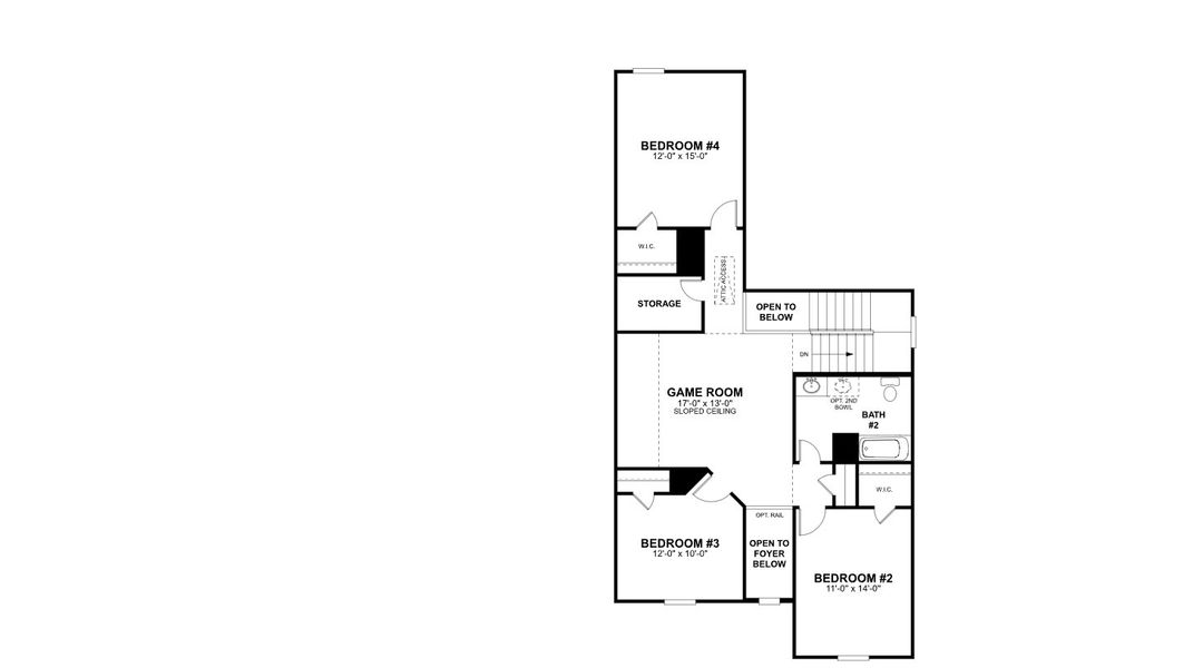 2D floor plan layout for the Mackenzie by M/I Homes in Carillon, Manor, TX (Image 4). 2D floor plan layout for the Mackenzie by M/I Homes in Carillon, Manor, TX (Image 4).