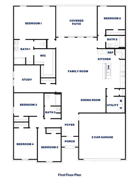 2D floor plan layout of this home in Williams Reserve East, Conroe, TX (Image 3). 2D floor plan layout of this home in Williams Reserve East, Conroe, TX (Image 3).