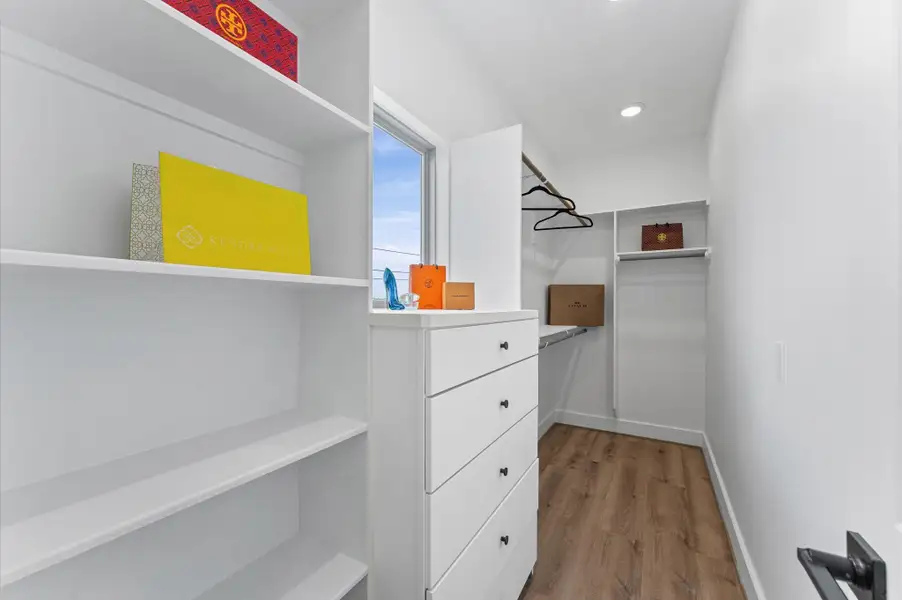 Primary bedroom comes with his and hers closet Primary bedroom comes with his and hers closet