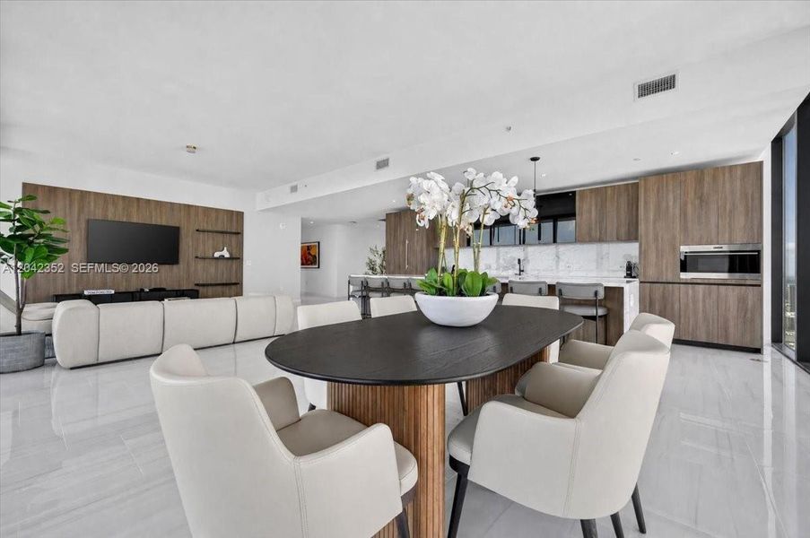 Furnished interior view inside a new home in , Miami (Image 15).