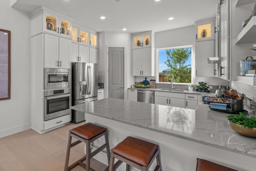 Representative furnished interior of a home built from the Calero by Landon Homes in Fields - East Village, Frisco (Image 10). Representative furnished interior of a home built from the Calero by Landon Homes in Fields - East Village, Frisco (Image 10).