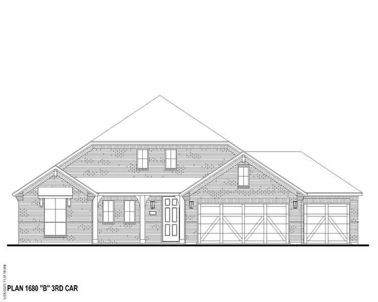 Plan 1680 Elevation B (3C) Plan 1680 Elevation B (3C)