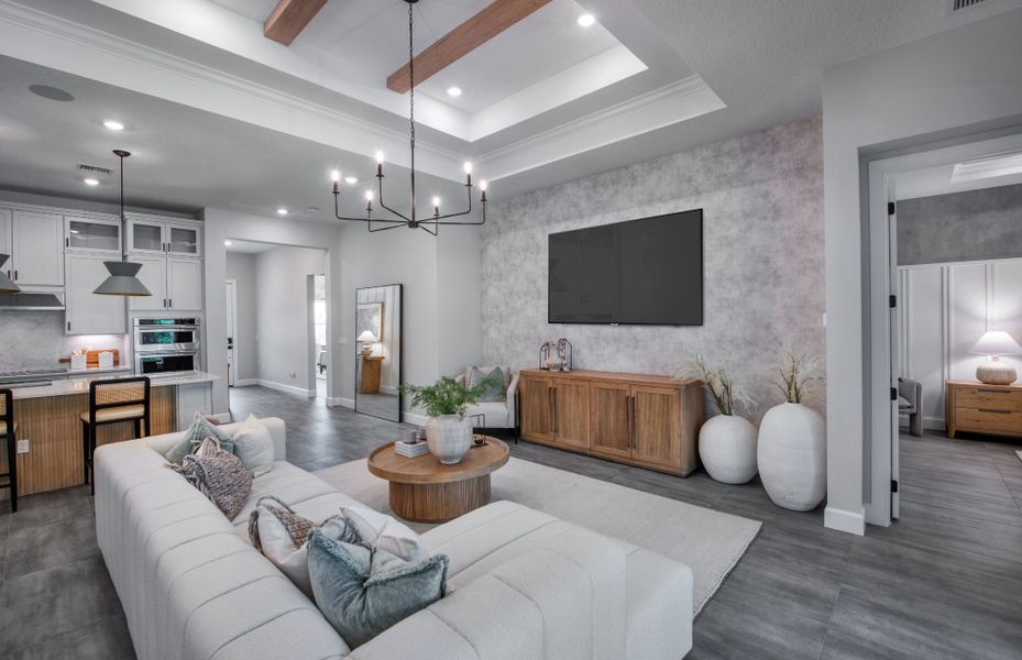 Representative furnished interior of a home built from the Ashby by DiVosta in Emerson Oaks, Vero Beach (Image 9).