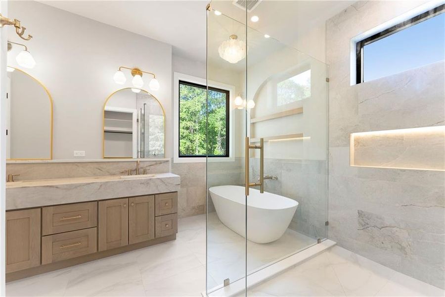 Furnished interior view inside a new home in , Flowery Branch (Image 12).