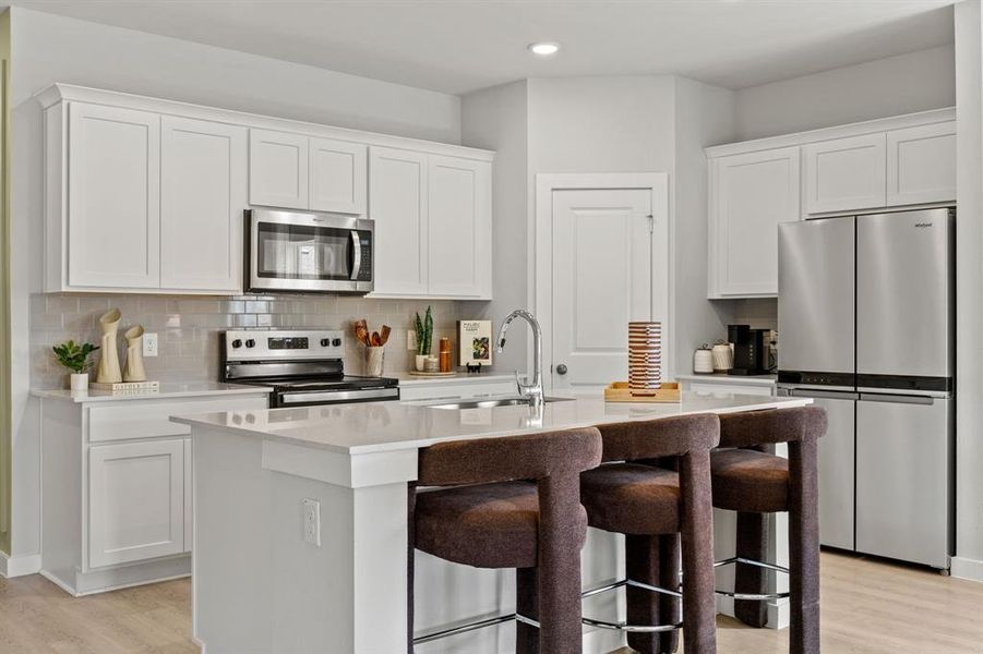 Furnished interior view inside a new home in MiraVerde, Crowley (Image 17).