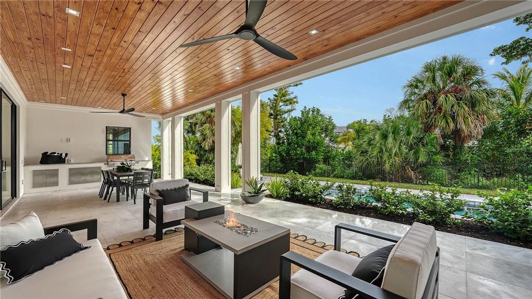 Exterior details and patio area of a home in , Sarasota (Image 30).