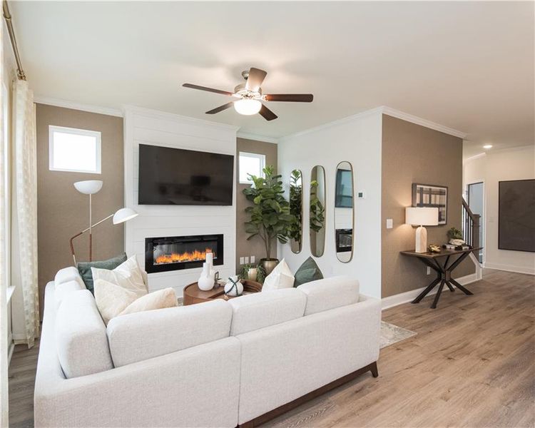 Furnished interior view inside a new home in Mulberry Summit, Flowery Branch (Image 13). Furnished interior view inside a new home in Mulberry Summit, Flowery Branch (Image 13).