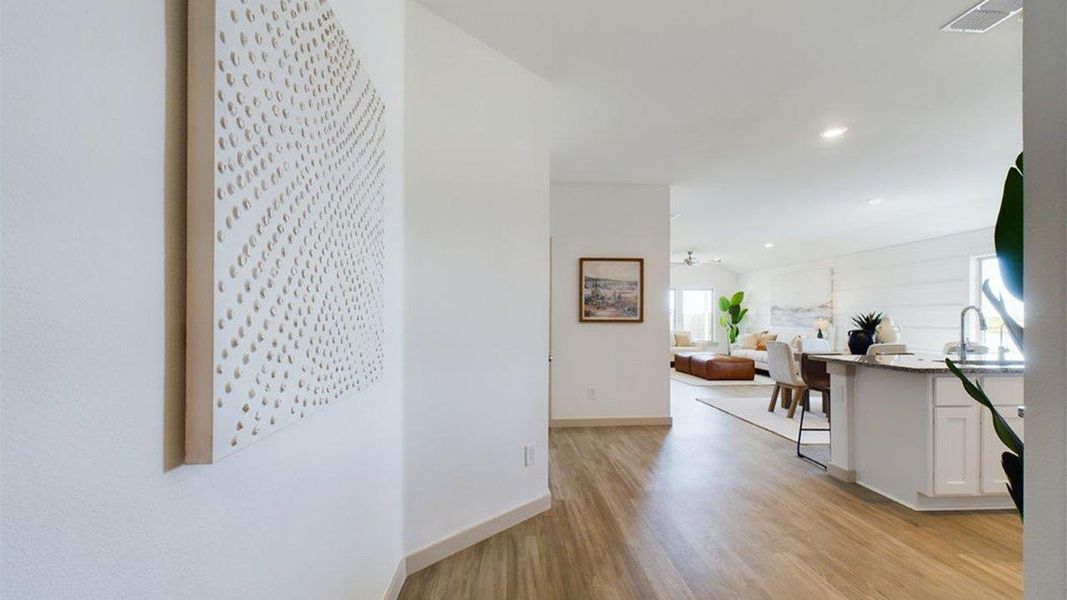 Representative furnished interior of a home built from the The Gaven by D.R. Horton in Overlook West, Wolfforth (Image 12). Representative furnished interior of a home built from the The Gaven by D.R. Horton in Overlook West, Wolfforth (Image 12).