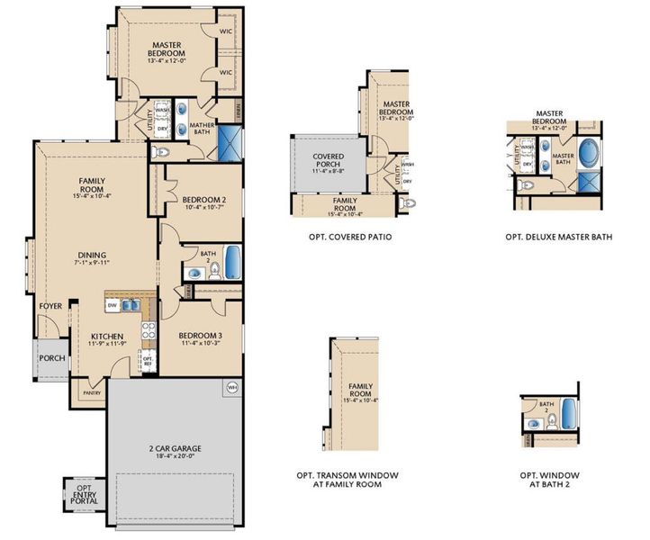 2D floor plan layout for the Melrose by Pacesetter Homes in Elevon, Lavon, TX (Image 5).