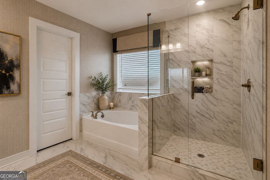Furnished interior view inside a new home in The Fairways at Mirror Lake, Villa Rica (Image 47).