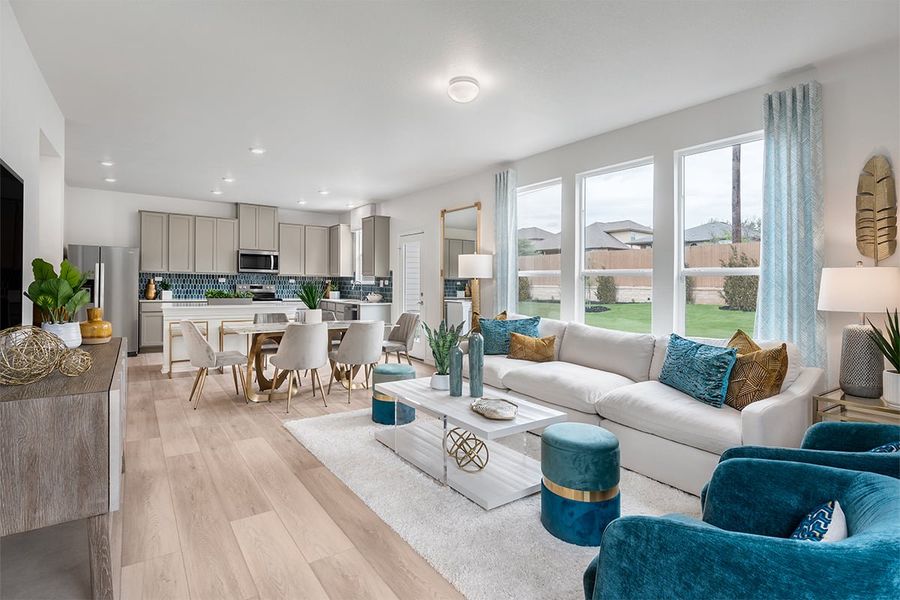 Representative furnished interior of a home built from the 2154 by KB Home in The Granary - Sterling Collection, San Antonio (Image 5).