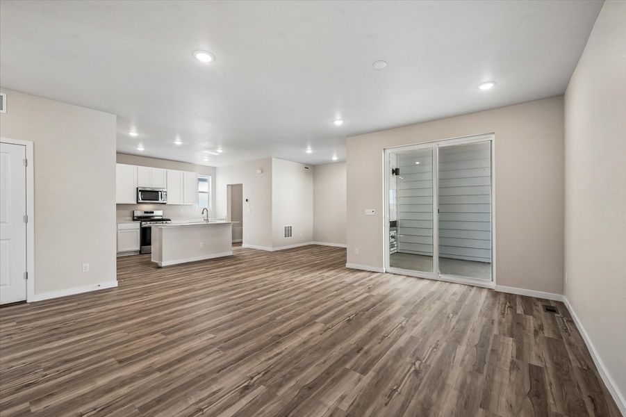 A large empty kitchen.