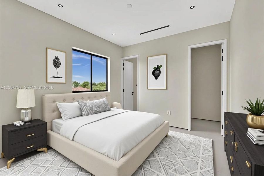 Furnished interior view inside a new home in , Miami (Image 8).