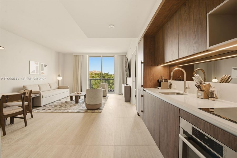 Furnished interior view inside a new home in Domus Brickell Park, Miami (Image 5).